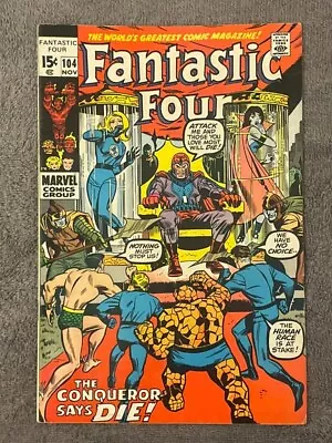 Buy Fantastic Four #104 (RAW 7.5 MARVEL 1970) Stan Lee & Romita. Magneto. Namor. • 79.43£