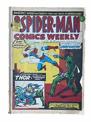 Buy Spider-Man Comics Weekly No 20 - Date 30/06/1973 - Vintage UK Paper Comic • 3.99£