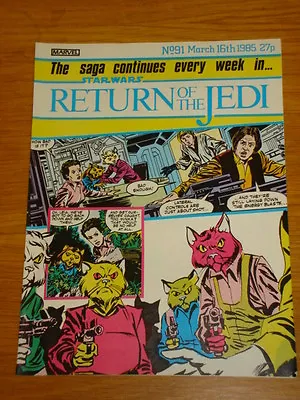 Buy Star Wars Return Of The Jedi #91 March 16 1985 British Weekly Comic • 4.99£