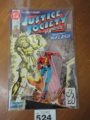 Buy #1 Justice Society Of America Ft. The Flash / DC Comics 1991 VFNM  B&B • 1.95£