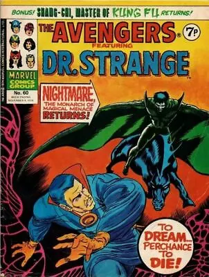 Buy The Avengers #60 - Marvel Comics / British - 1974 • 6.95£