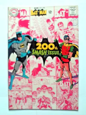 Buy Books, Comics & Magazines, Batman Comic 200, Mar 1968. FINE. Anniversary Issue. • 125£