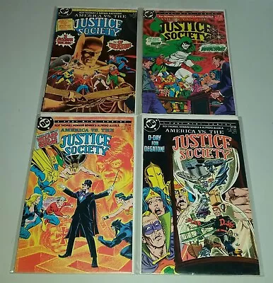 Buy America Vs The Justice Society #1-4 Hawkman Flash Dc High Grade Set 1985 (4) • 21.99£