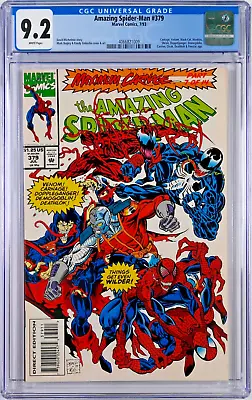 Buy Amazing Spider-Man #379 CGC 9.2 (Jul 1993, Marvel) Maximum Carnage, Black Cat • 38.38£