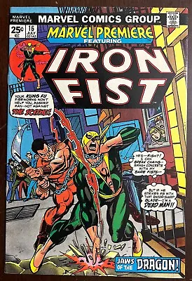 Buy Marvel Premiere #16 VF+ 8.5 2nd App Iron Fist MARVEL 1974 • 32.17£