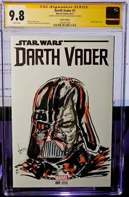 Buy Star Wars Darth Vader #1 Blank Cracked Mask Sketch By Marcos Medina CGC 9.8 • 399.75£
