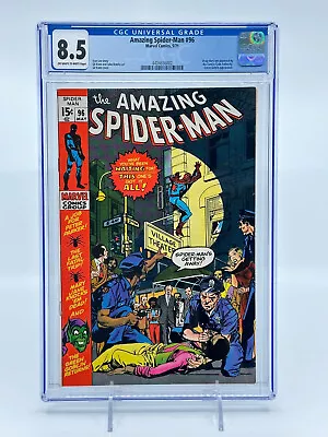 Buy Amazing Spider-Man #96 CGC 8.5 Off-White To White Pages Drug Story Green Goblin • 158.11£
