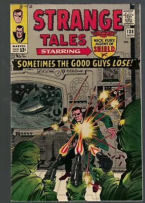 Buy Marvel Comics Strange Tales 138 VFN+ 8.5 1965 1st Eternity Nick Fury  • 299.99£