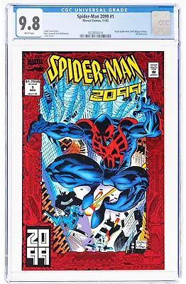 Buy Spider-Man 2099 #1 CGC 9.8 Origin Of Miguel O'Hara Red Foil Cover Marvel, 1992 • 164.51£