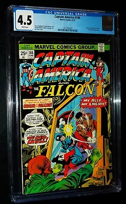 Buy CGC CAPTAIN AMERICA #186 1975 Marvel Comics CGC 4.5 VG+ Key Issue/White Pages • 40.50£