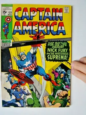 Buy Captain America #123 Nick Fury Story Gene Colan Art 1970 VG • 5.43£