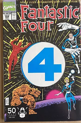 Buy Fantastic Four #358 November 1991 Nice Cut Out Cover 1st App Paibok The Skrull • 9.99£