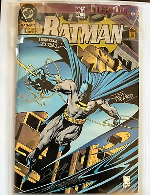 Buy Batman 500, Triple Signed Jim Aparo, Doug Moench, Terry Austin, W/ COA. DC 1993 • 71.13£