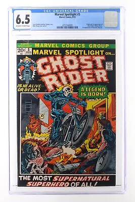 Buy Marvel Spotlight #5 - Marvel 1972 CGC 6.5 Origin And 1st App Of Ghost Rider • 988.95£