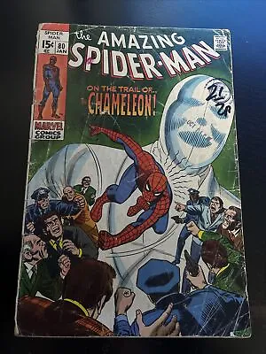 Buy Marvel Comics The Amazing Spider-man #80 (jan 1970) The Trail Of The Chameleon! • 20£
