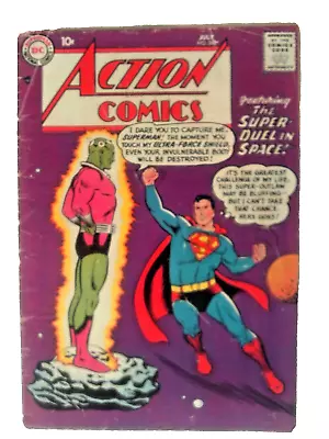 Buy Books, Comics & Magazines, Action Comics 242, July 1958. GD-VG. 1st BRAINIAC. • 1,495£