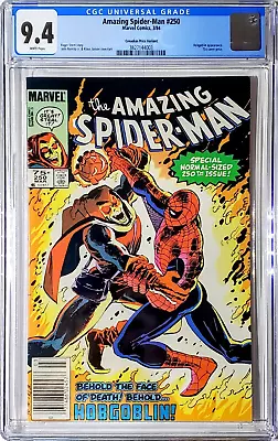 Buy Amazing Spider-man #250 Canada Variant, Cgc 9.4 White Pages, 1984 Marvel Comics • 142.74£