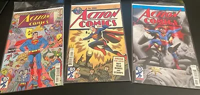 Buy Lot Of *3* ACTION COMICS #1000 **3 Decade Variant Covers—1930s,40s,60s!** (NM-) • 17.65£
