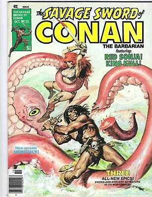 Buy Savage Sword Of Conan The Barbarian #23 1977 Unread VF+ Or Better Earl Norem • 14.44£