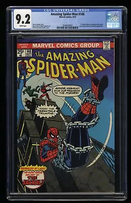 Buy Amazing Spider-Man #148 CGC NM- 9.2 White Pages Tarantula Jackal! Marvel 1975 • 117.80£