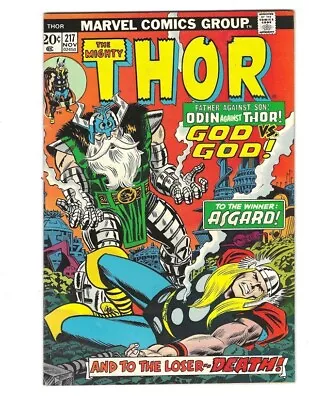 Buy Thor #217 1973 FN+ Or Better! Odin Vs. Thor! God Vs. God! Combine Shipping • 7.11£