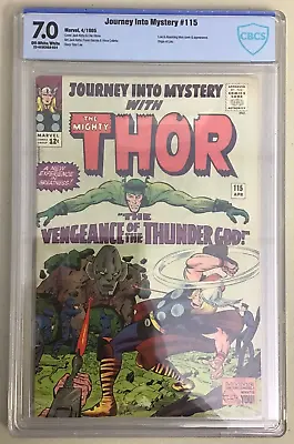 Buy Journey Into Mystery #115 CBCS 7.0 Thor Marvel 1965 Loki! • 86.74£