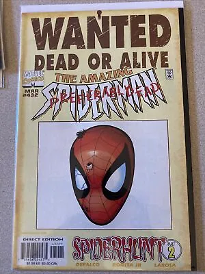 Buy Amazing Spider-Man #432 Wanted Poster VARIANT | Black Tarantula | Marvel • 11.99£