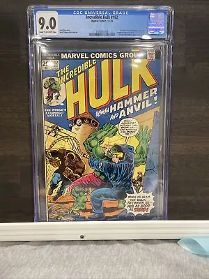Buy Incredible Hulk 182 CGC 9.0 3rd Wolverine App, 1st Appearance Hammer And Anvil • 258.15£