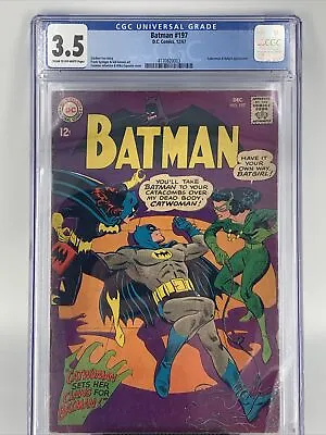 Buy Batman #197 CGC 3.5 Catwoman App., Batgirl App. Classic Cover • 99.94£