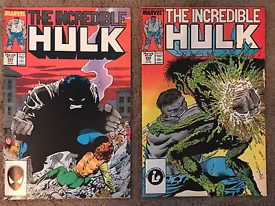 Buy 2 Incredible Hulk Marvel Late 80’s Comic Books • 15.99£