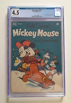 Buy Mickey Mouse And Yukon Gold Four Color #334 CGC 4.5 • 3.20£