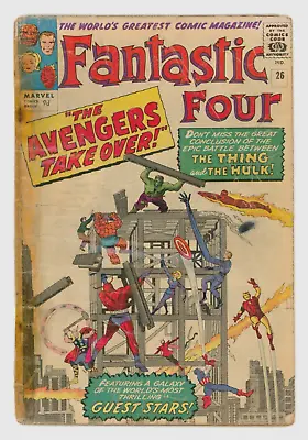 Buy Fantastic Four #26 Graded FAIR 1.0 Hulk Vs Thing Battle - Key Issue • 39.95£