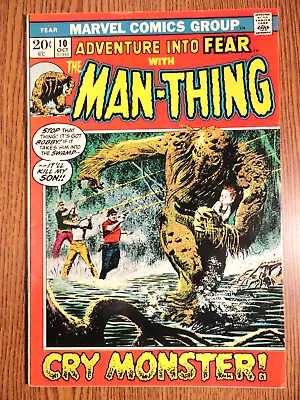 Buy Adventure Into Fear #10 Conway Solo Man-Thing Key F 1st Print Swamp Marvel MCU • 101.64£