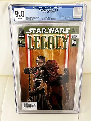 Buy  Rare Star Wars: Legacy #18 CGC 9.0 - 2007 Key Issue - Collector's Must-Have!  • 35.49£