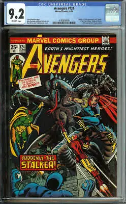 Buy Avengers #124 Cgc 9.2 Ow Pages  // Star-stalker 1st Full Appearance Marvel 1974 • 112.09£
