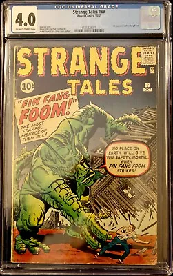 Buy Marvel Strange Tales #89 Cgc 4.0 1st Appearance Fin Fang Foom Key Issue • 1,379.85£