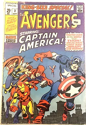 Buy Avengers Annual # 3. Silver Age 1969.  Stan Lee. Jack Kirby. Vg/fn 5.0. • 26.99£