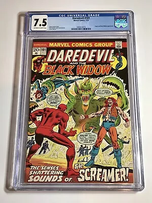 Buy 1973 Daredevil #101 Black Widow First Full Appearance Angar The Screamer Cgc 7.5 • 59.24£
