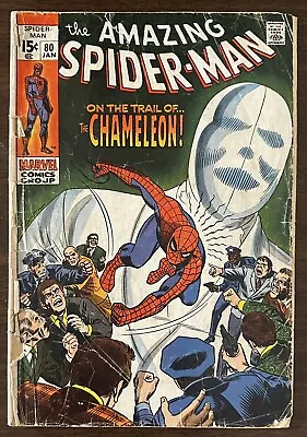 Buy Marvel Comics AMAZING SPIDER-MAN #80 Chameleon 1970 Low Grade! • 32.17£