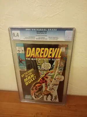 Buy MARVEL COMICS DAREDEVIL VOL 1 #78 JULY 1971 US 15c. CGC 9.4 1st MAN-BULL APP. NM • 194.99£