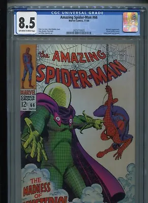 Buy Marvel Amazing Spider-Man #66 (1968) CGC 8.5 [OW/W] Mysterio! • 237.90£