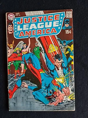 Buy Justice League Of America 74 Dc 1969 Neal Adams Cover Superman Batman  • 6.31£