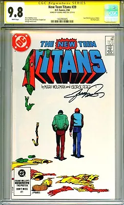 Buy CGC SS 9.8 SIGNED George Perez Art New Teen Titans 39 Last Dick Grayson As Robin • 315.96£