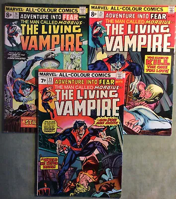 Buy Adventures Into Fear,  #23. #25. #26. 1974,  1975.  Morbius . Marvel Comics. • 18£