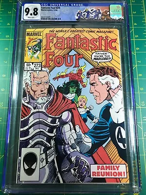 Buy Fantastic Four #273 CGC 9.8 1st App Nathaniel Richards Marvel 1984 Custom Label • 100.31£