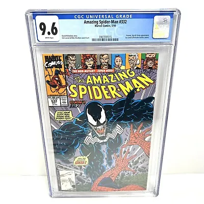 Buy Amazing Spider Man #332 CGC 9.6 White Page Marvel ERIK LARSON Cover VENOM • 78.84£