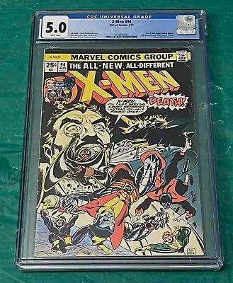 Buy Uncanny X-Men #94 CGC 5.0 Key First Issue With New X-Men, 2nd New X-Men App • 411.08£