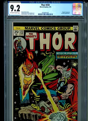 Buy Thor #232 CGC 9.2 (1975) John Buscema Firelord Hercules Loki Iron Man • 137.96£