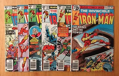 Buy Lot Of *6* INVINCIBLE IRON MAN: #121, 123-127 **5 Newsstands!** (Avg = VF-) • 25.26£