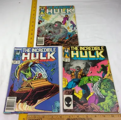 Buy Incredible Hulk 331 332 338 Comic Book Lot VG-F 1980s Grey Peter David McFarlane • 19.67£